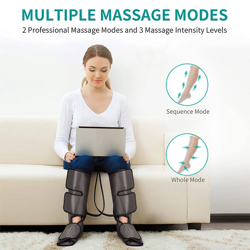 Selfika Air Compression Leg Massager with Adjustable Calf Wraps & Handheld Controller