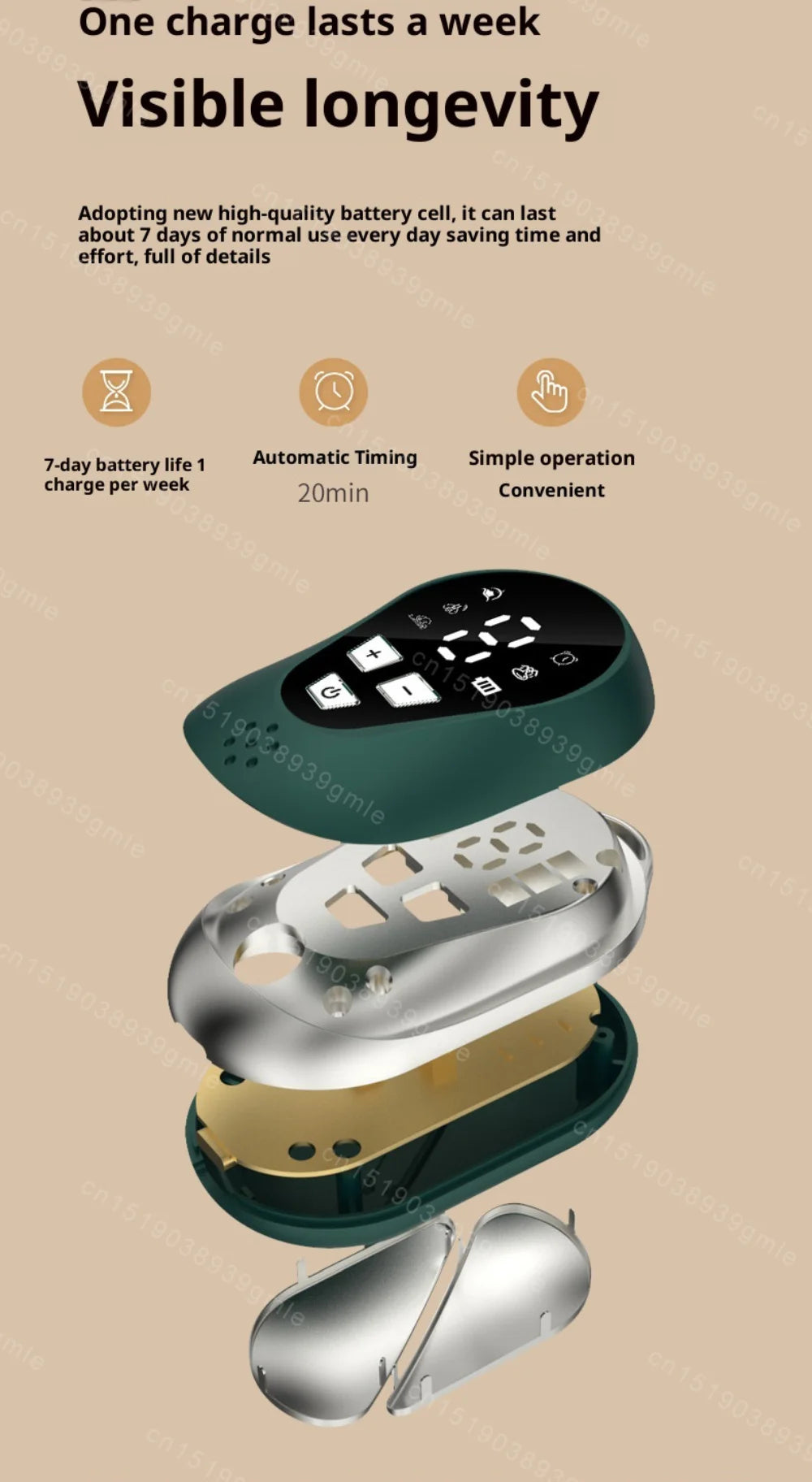 Handheld Microcurrent Pulse Sleep Therapy Instrument – Relaxation Aid for Stress Relief Sensation