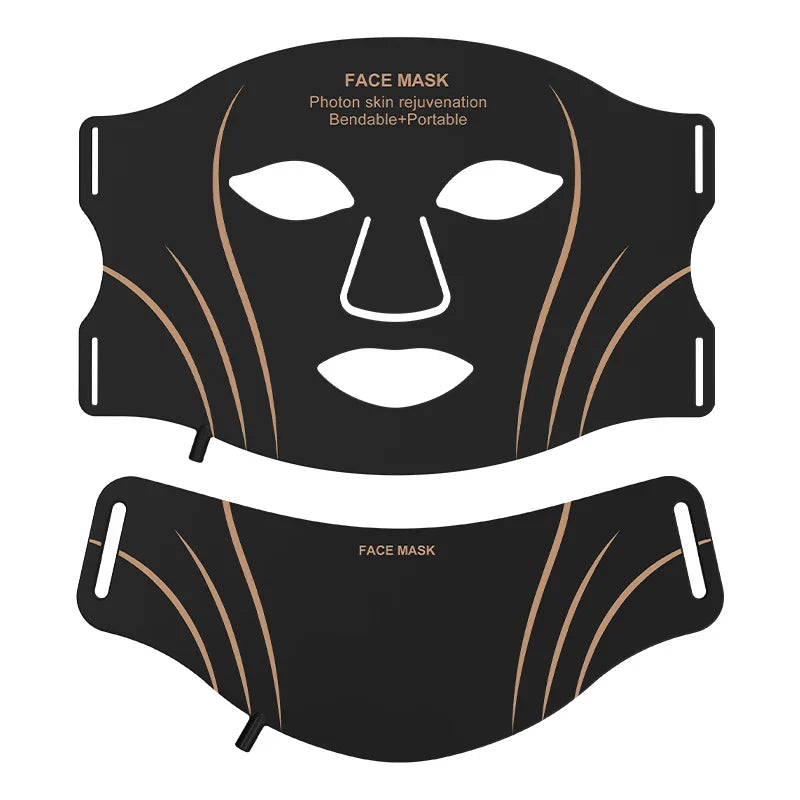 UBilli Wireless 7-Color LED Face & Neck Mask – Red Light Therapy, Anti-Aging Appearance, Home Use