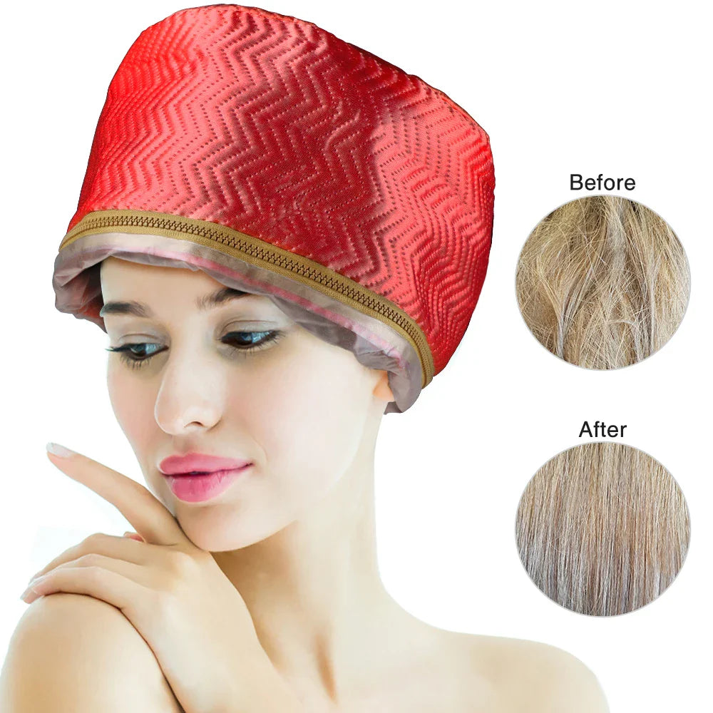 MIHJUSFDH Thermal Treatment Heating Electric Hair Cap – Adjustable Steamer Mask, Oil Cap, Home Hair Care