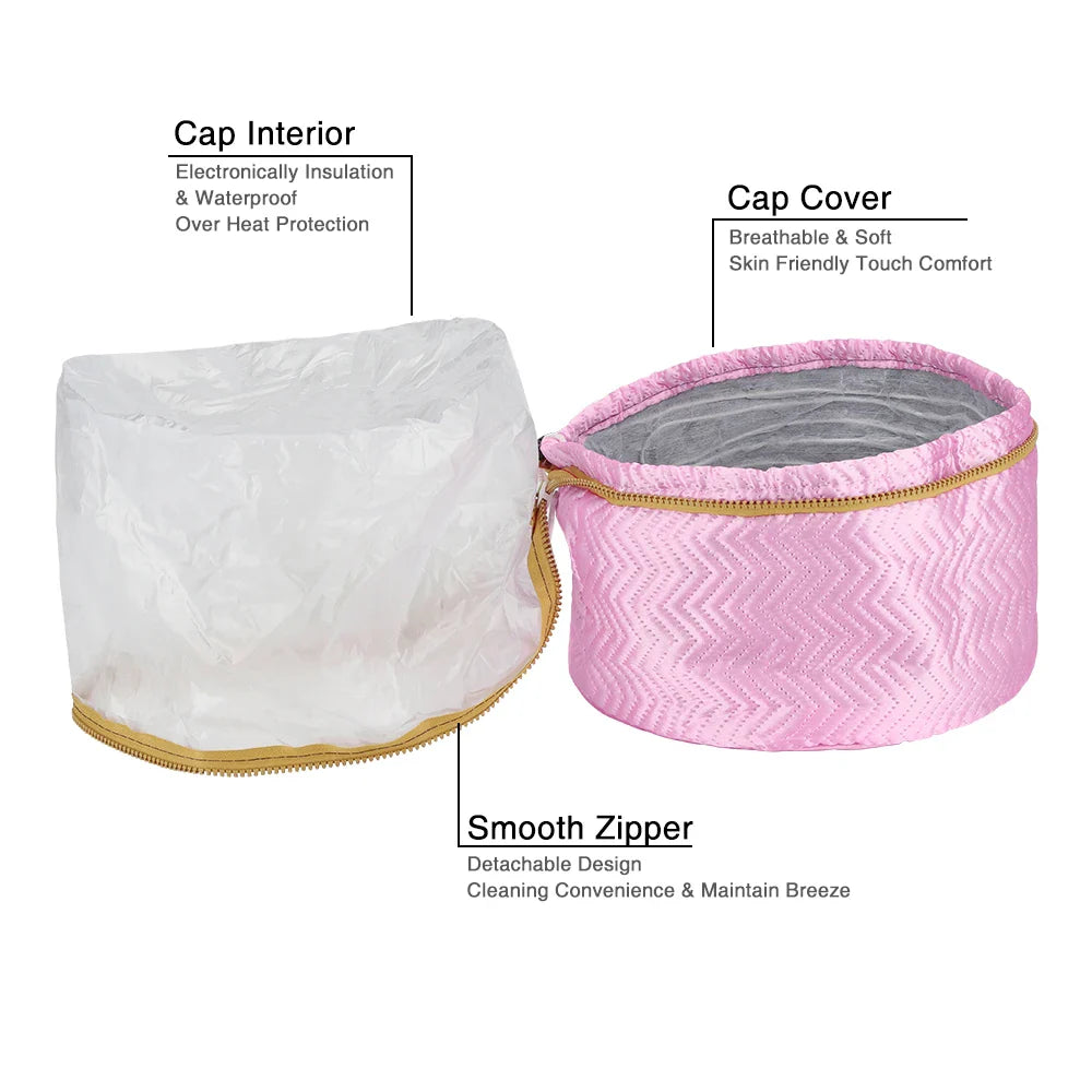 MIHJUSFDH Thermal Treatment Heating Electric Hair Cap – Adjustable Steamer Mask, Oil Cap, Home Hair Care