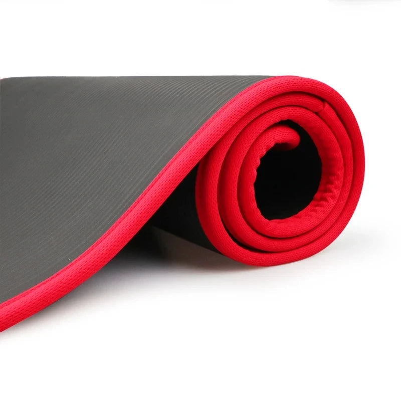 Selfika™ 10mm Extra-Thick Yoga Mat – High-Resilience Anti-Slip NBR Exercise Mat for Beginners, Pilates & Home Workouts