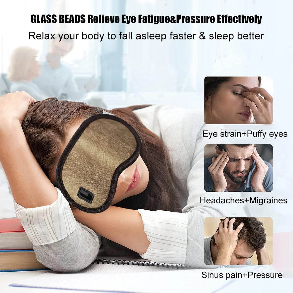 VamsLuna Electric Jade and Tourmaline Heating Eye Mask for Hot Compress Relaxation