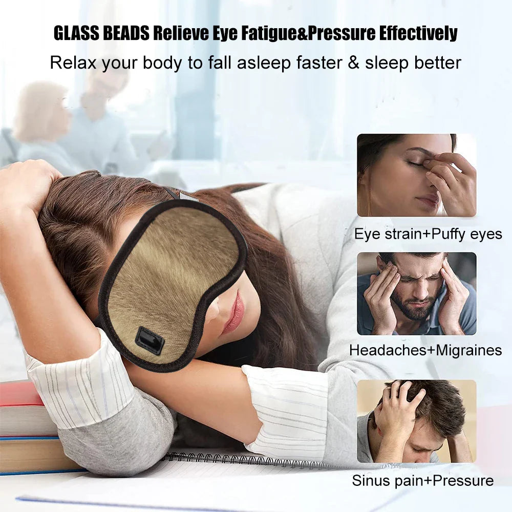 VamsLuna Electric Jade and Tourmaline Heating Eye Mask for Hot Compress Relaxation