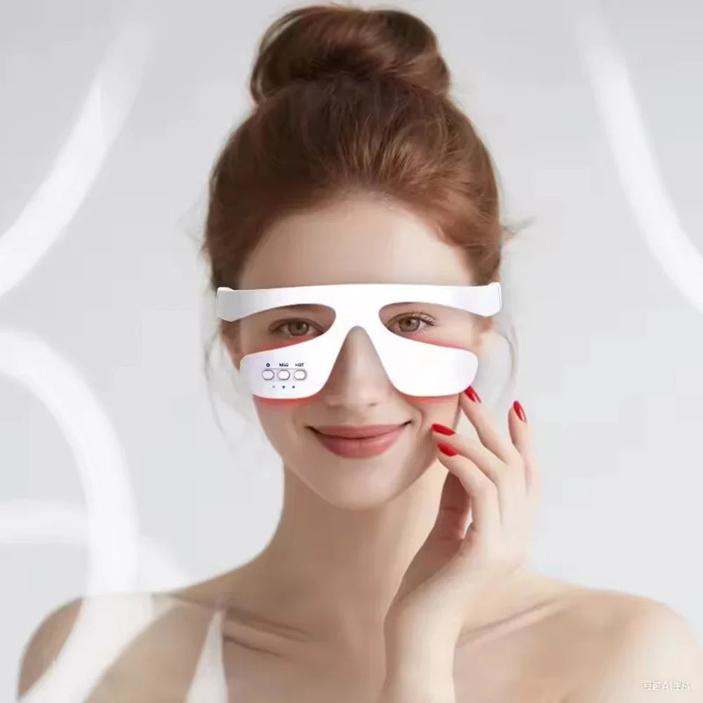 vilnason 3D Visual Eye Massager – Red Light, EMS Micro-Current, Heat for Dark Circle Appearance and Relaxation