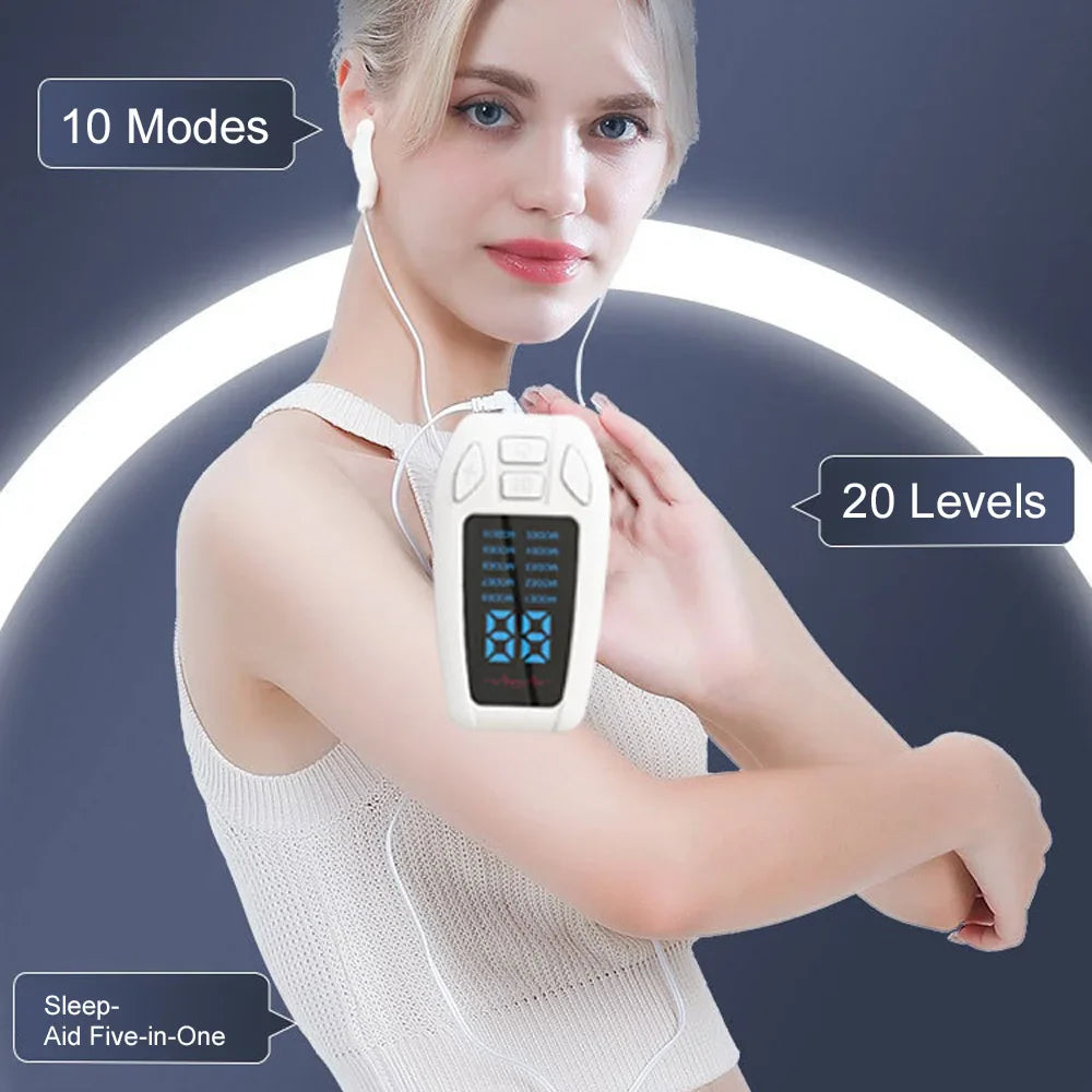 Voguish Portable CES Microcurrent Sleep Aid Device – Relaxation Helper for Restful Sleep, Anti-Stress Appearance