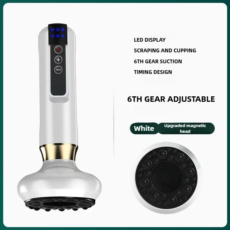 KEMOKO Electric Cupping & Gua Sha Massager – Vacuum Suction, Infrared Heat, 12-Level Adjustable