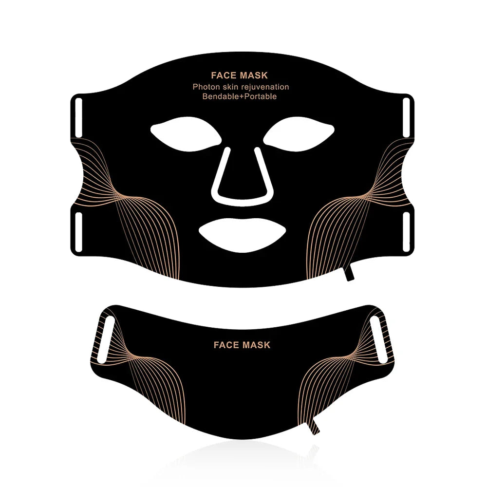 foreverlily Silicone 7-Color LED Face & Neck Mask – Wireless, Anti-Aging Appearance, Skin Rejuvenation