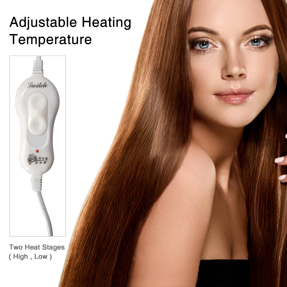 MIHJUSFDH Thermal Treatment Heating Electric Hair Cap – Adjustable Steamer Mask, Oil Cap, Home Hair Care