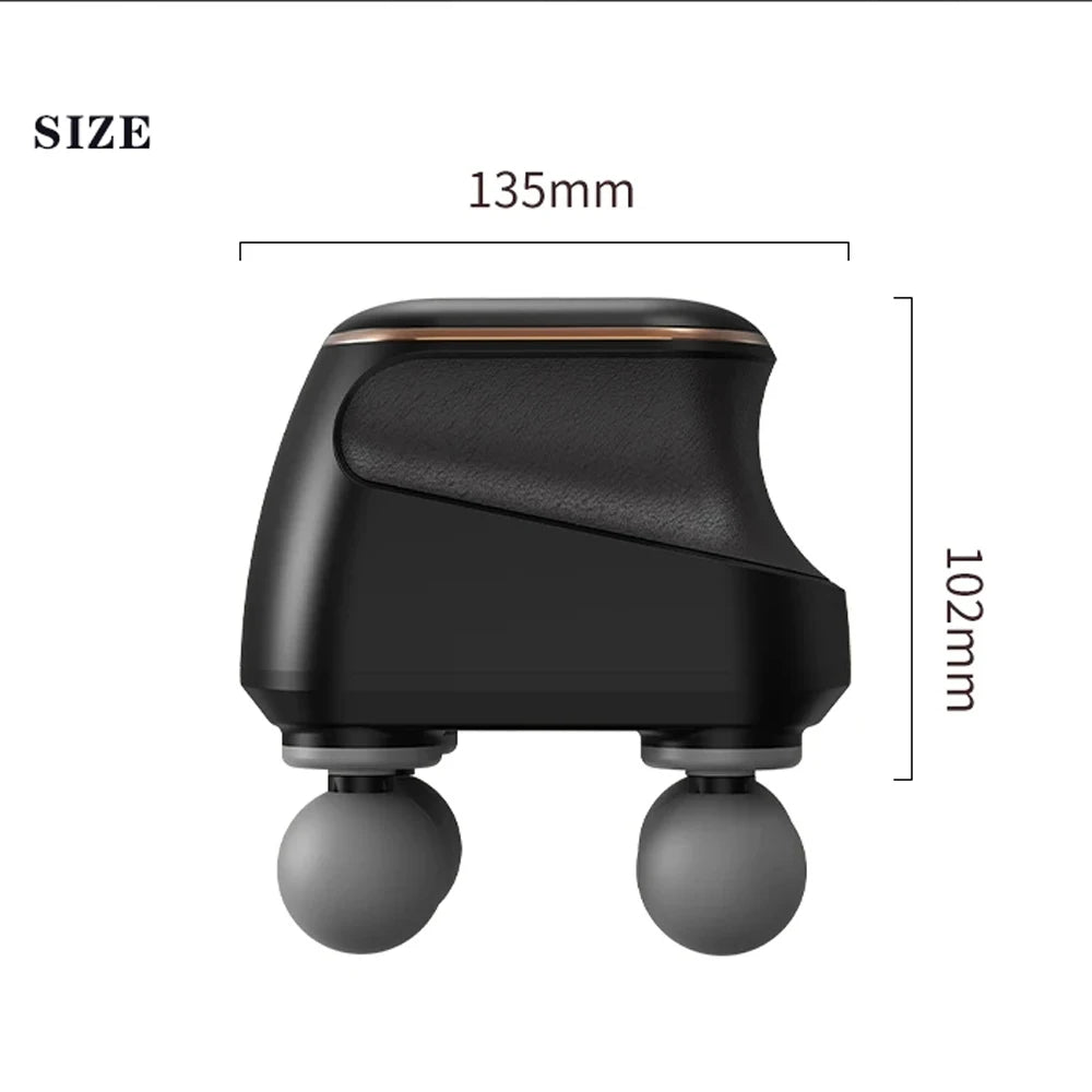 Portable Percussion Massager Gun – Four-Head Deep Tissue Fascia Relaxation Tool