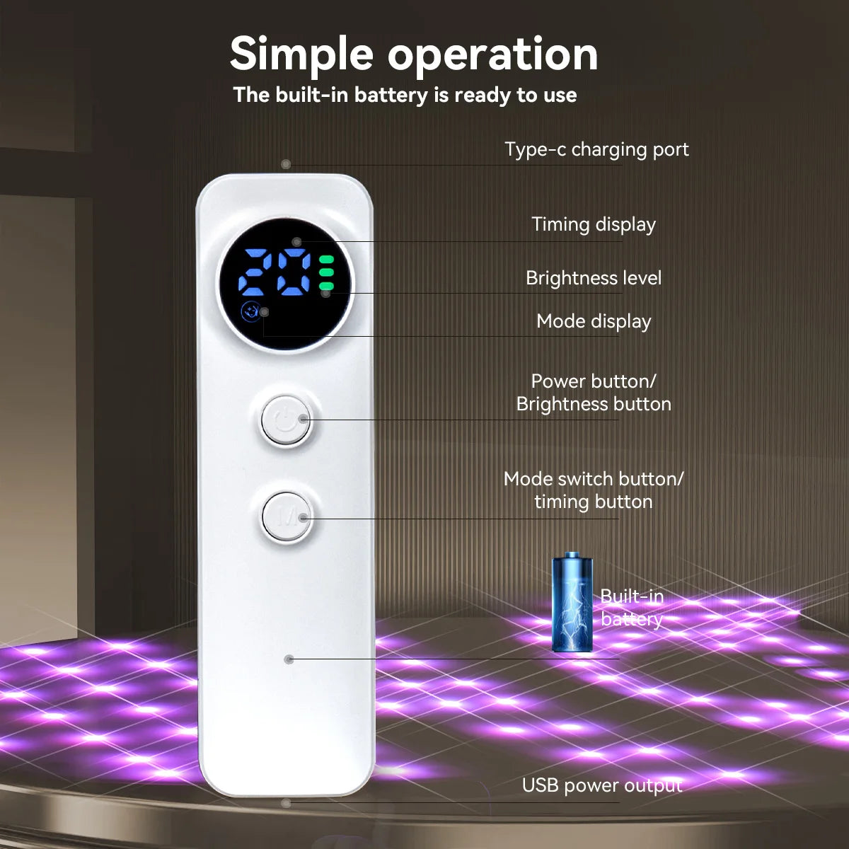 hello face Portable LED Light Therapy Mask – Red, IR, Blue, Acne Appearance, Skin Rejuvenation Home Use