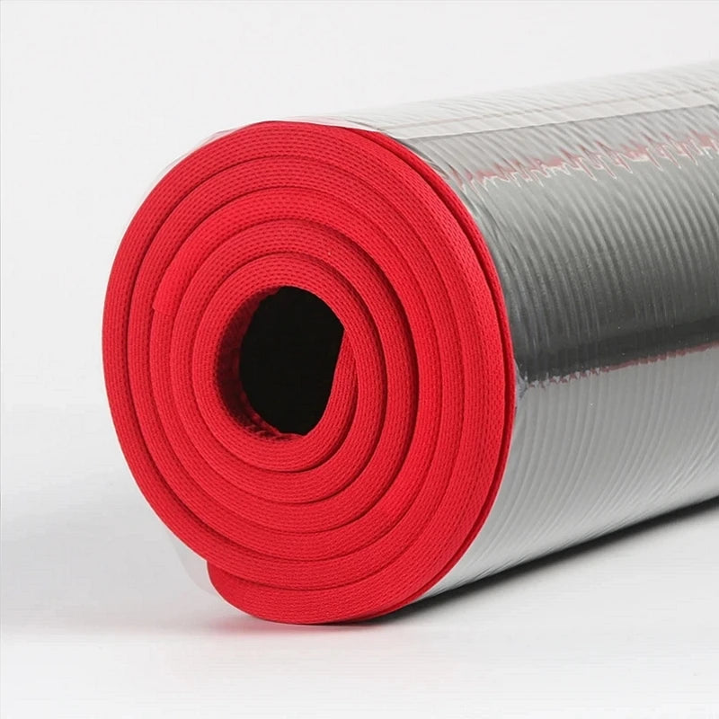 Selfika™ 10mm Extra-Thick Yoga Mat – High-Resilience Anti-Slip NBR Exercise Mat for Beginners, Pilates & Home Workouts