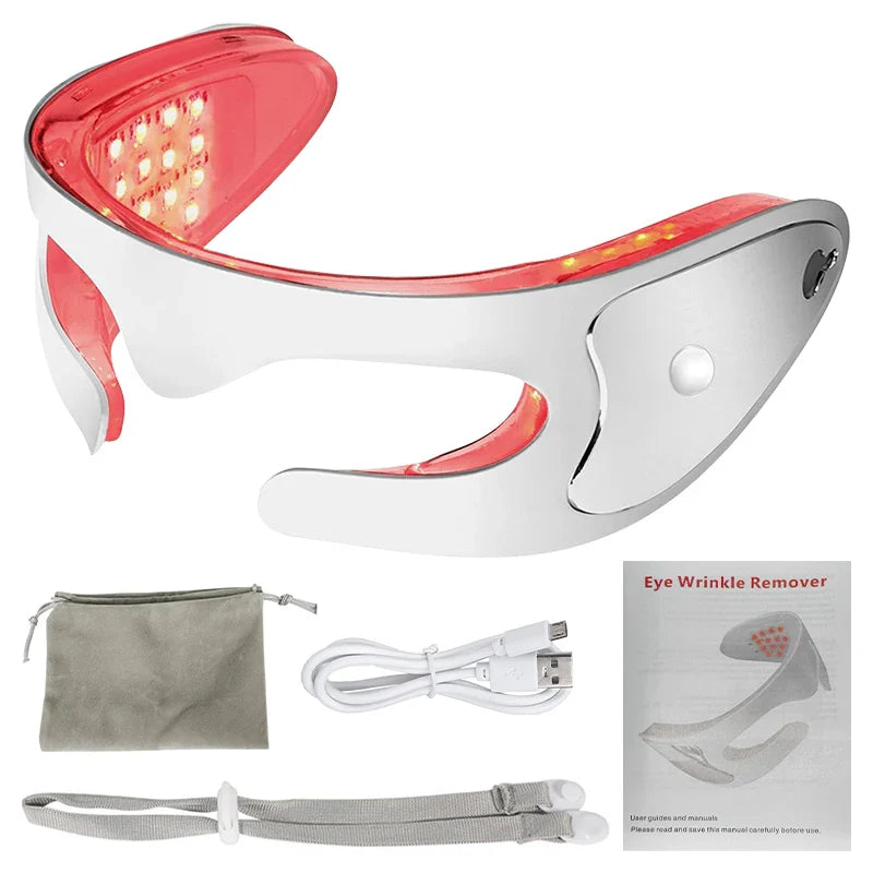 KEMOKO Electric Eye Massager Glasses – LED Light, Vibration, Fatigue Relief, Dark Circle Appearance