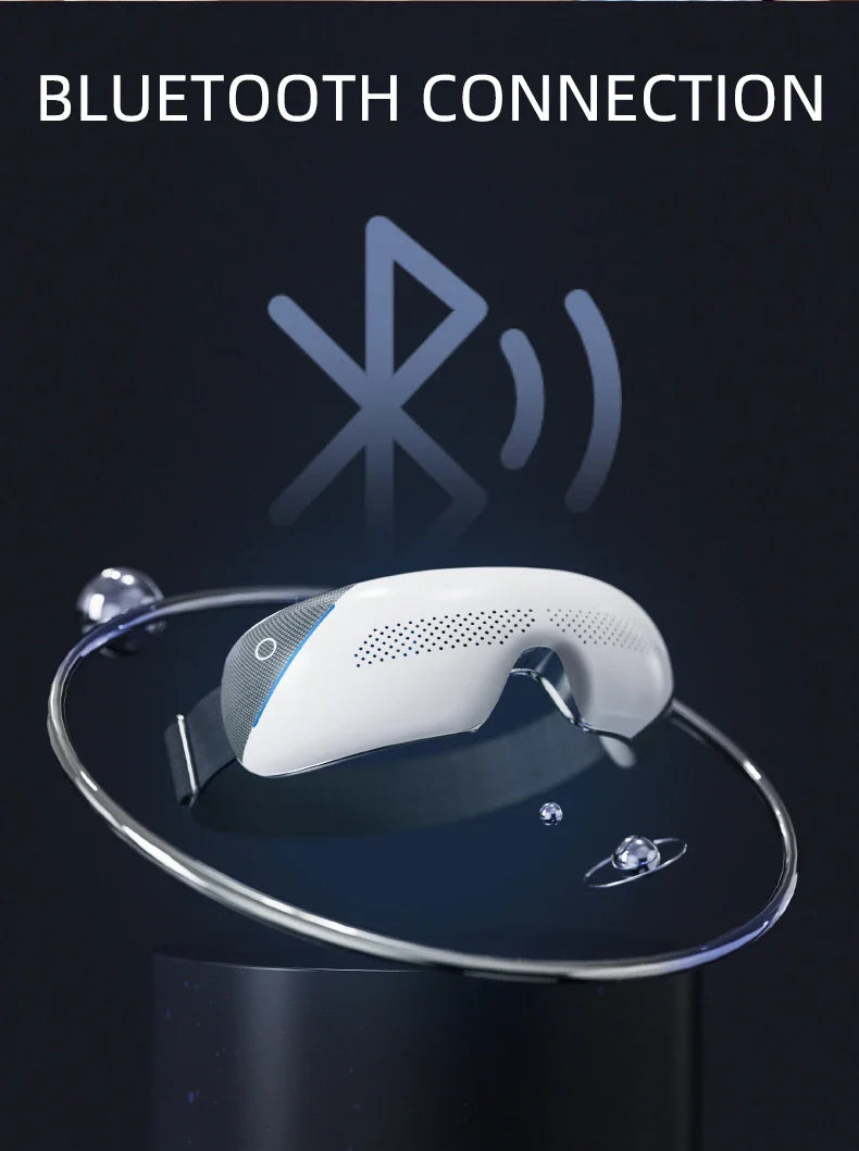VIMYSHOW Portable Visible Eye Massager – Airbag Kneading, Hot Compress, Bluetooth Music Relaxation Sleep Mask