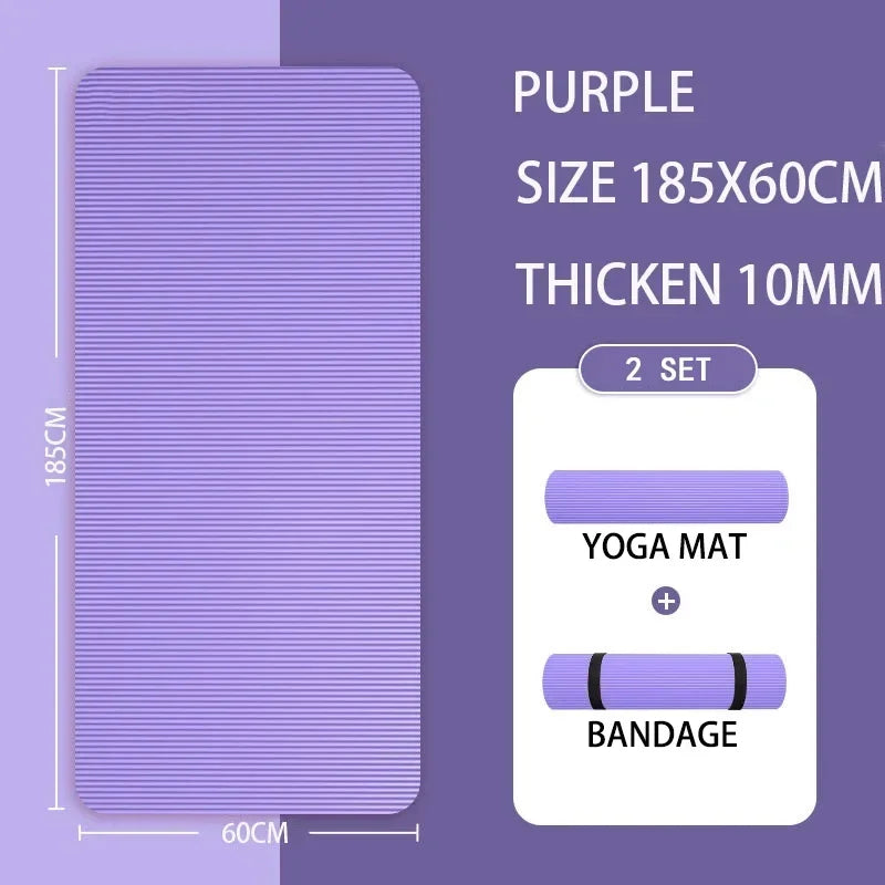 Selfika™ 15mm Extra-Thick Yoga Mat – High-Density Anti-Slip NBR Fitness Mat for Family Exercise, Yoga & Pilates