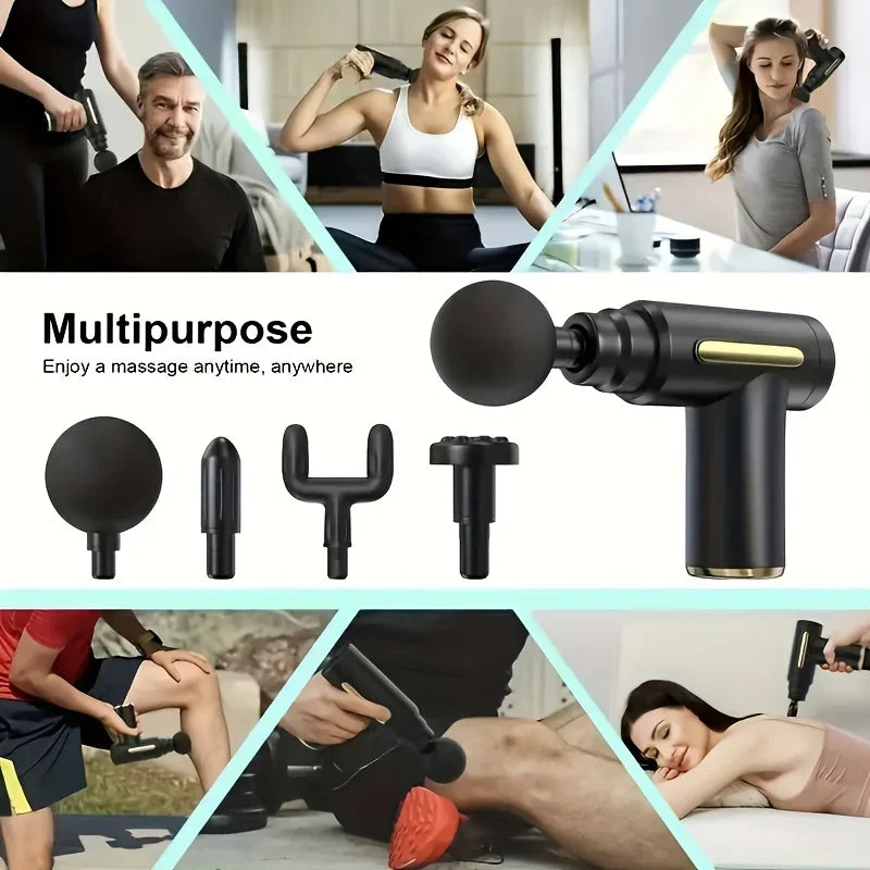 pemy Fascial Gun Percussion Massager – Handheld Deep Tissue Tool for Back, Neck, and Leg Relief