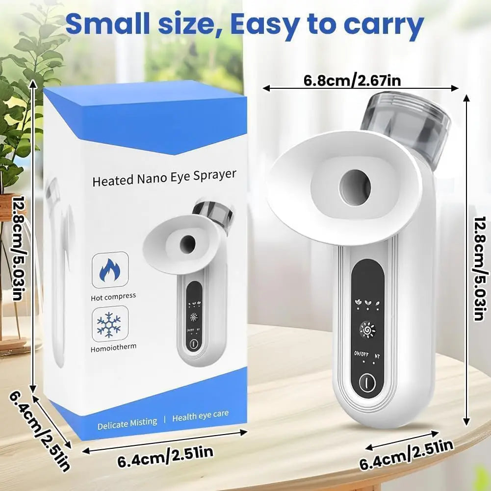 YUKUI Steam Spray Eye Massager and Nano Mist Facial Humidifier for Deep Hydration