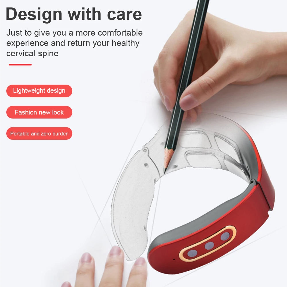 Selfika 4-Head Intelligent Neck & Shoulder Pulse Massager with Heat Therapy