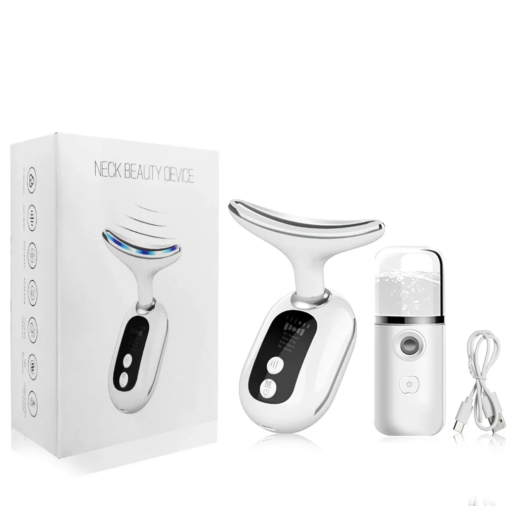 peicon EMS Microcurrent Neck & Face Lifting Massager – Red Light, Heat, Anti-Aging Appearance Device