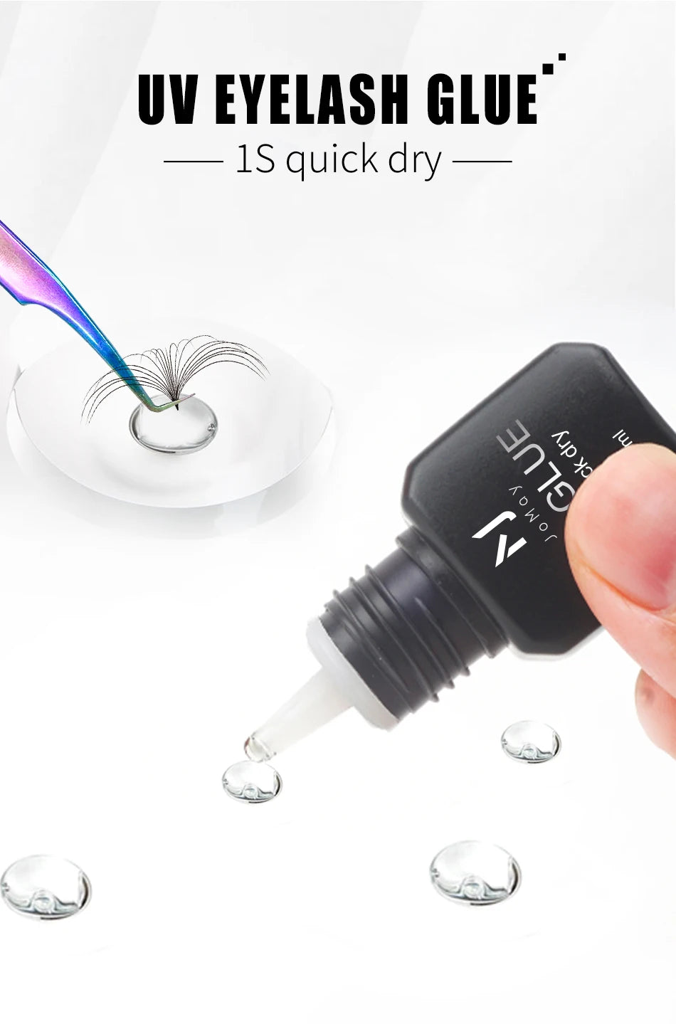 Selfika™ Professional UV Lash Glue – 0.1s Rapid Curing & 5-Week Retention Adhesive for Eyelash Extensions (5ml)