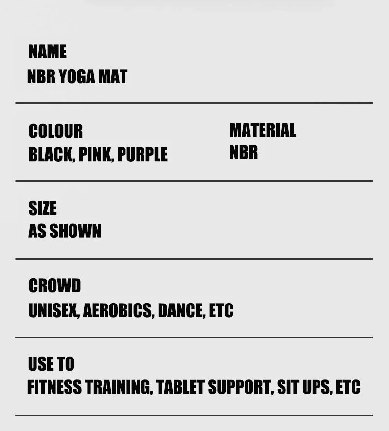 Selfika™ 20mm Ultra-Thick NBR Yoga Mat – High-Density Non-Slip Exercise Mat for Yoga, Pilates & Home Fitness (185x61cm)