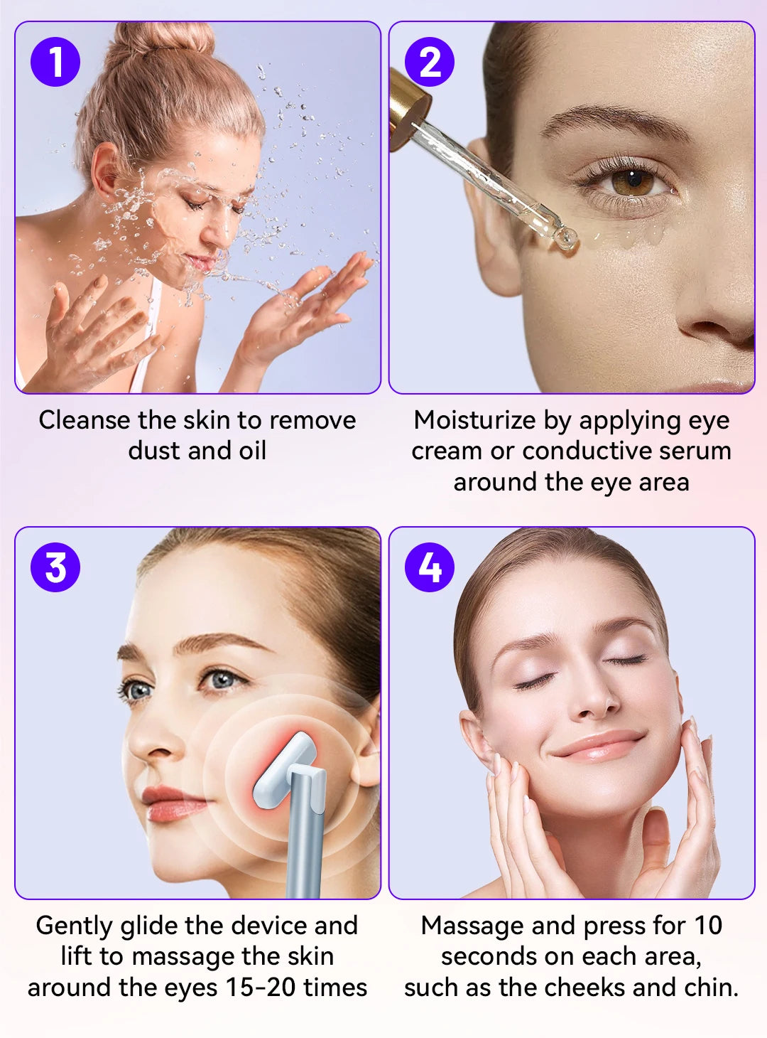 7 Colors LED Facial Wand with EMS Microcurrent and Thermal Therapy for Skin Care