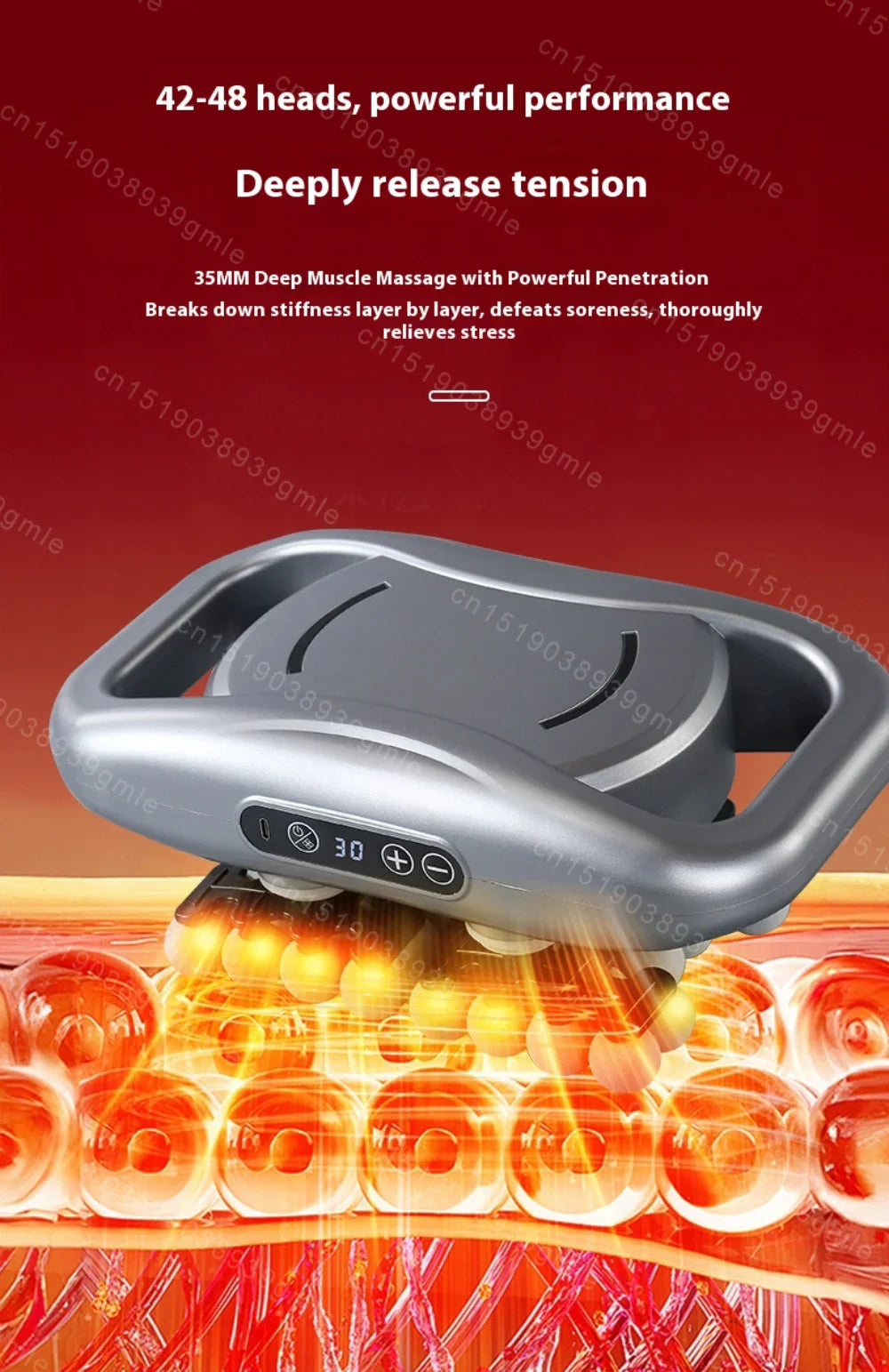 Selfika™ Professional Muscle Massage Gun – 9 Modes Deep Tissue Percussion Massager for Full Body Recovery