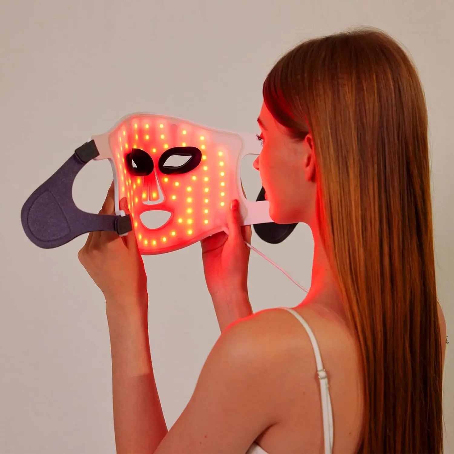 hello face Portable LED Light Therapy Mask – Red, IR, Blue, Acne Appearance, Skin Rejuvenation Home Use