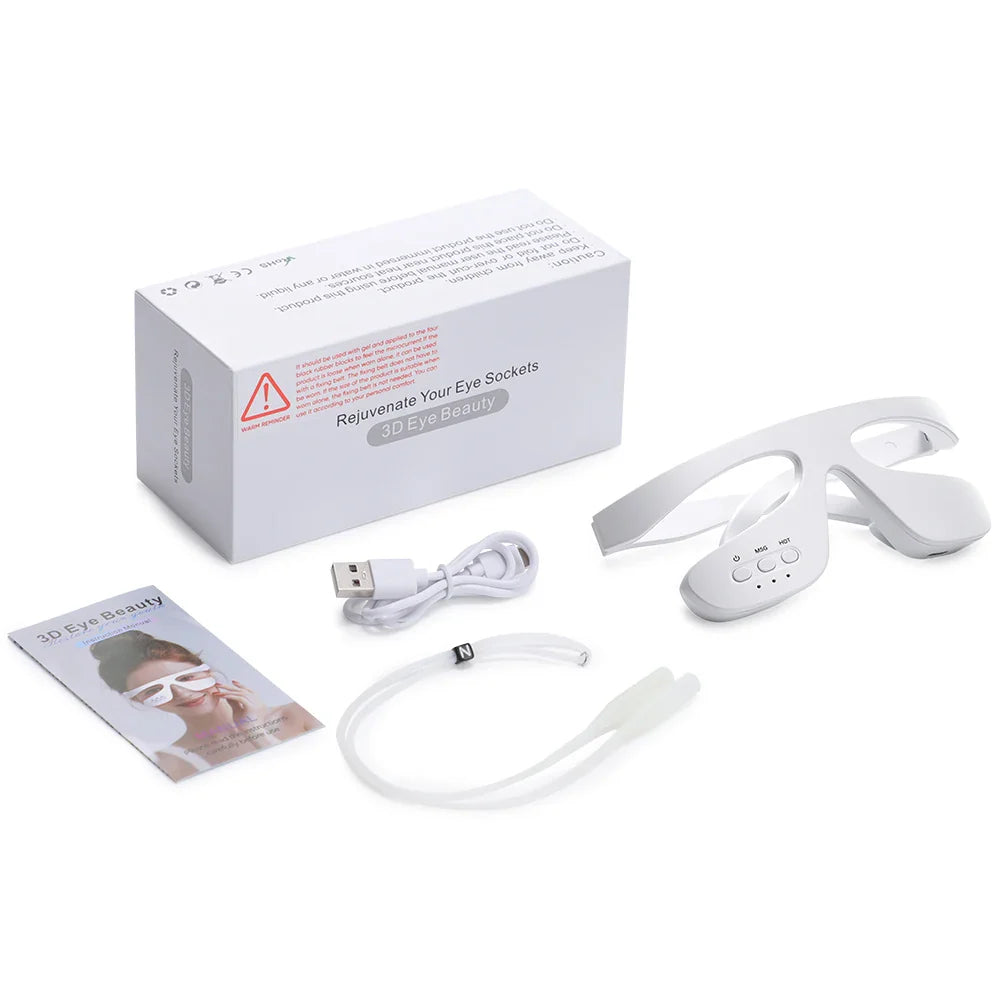 Hailicare EMS Red Light Therapy Eye Massager – Heated, Microcurrent, Dark Circle Appearance & Fatigue Relief