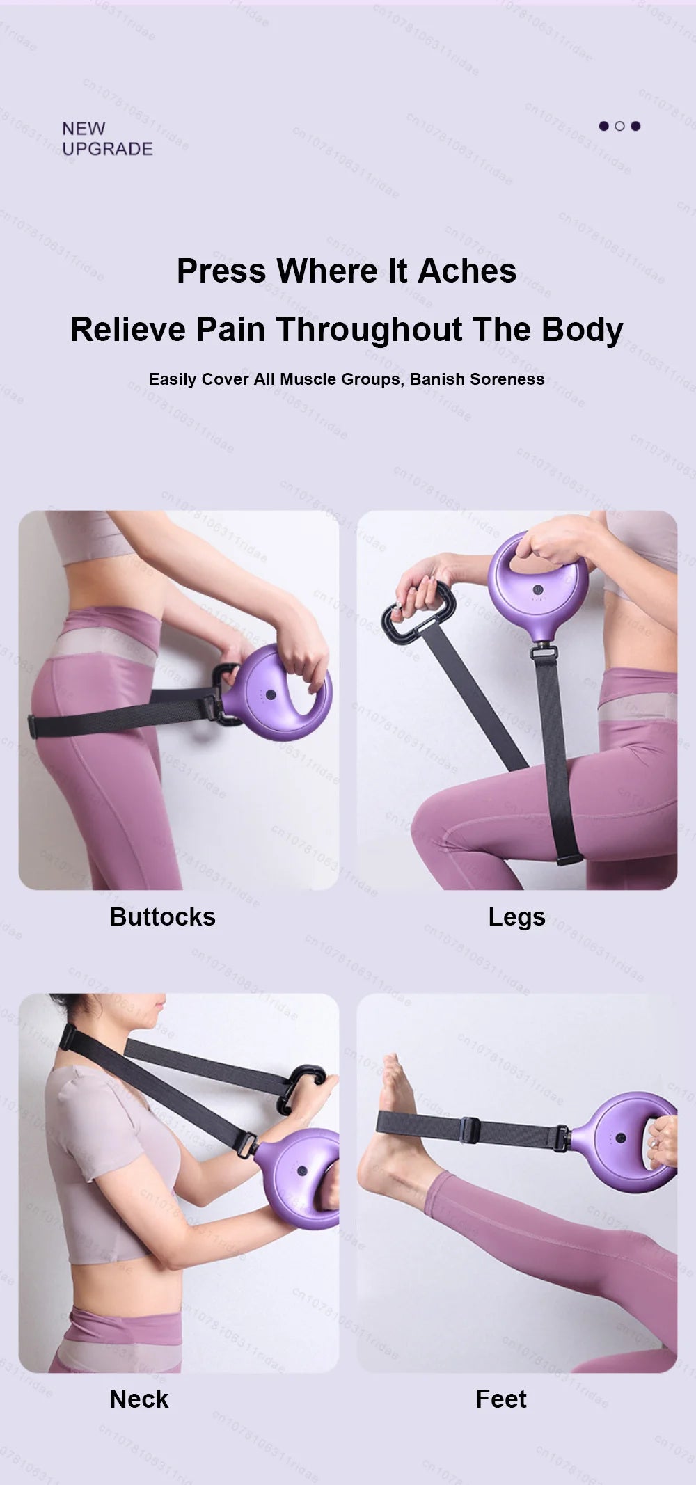 Selfika™ Electric Massage Belt – Portable Deep Tissue Muscle Relaxer for Cervical, Leg & Hip Relief