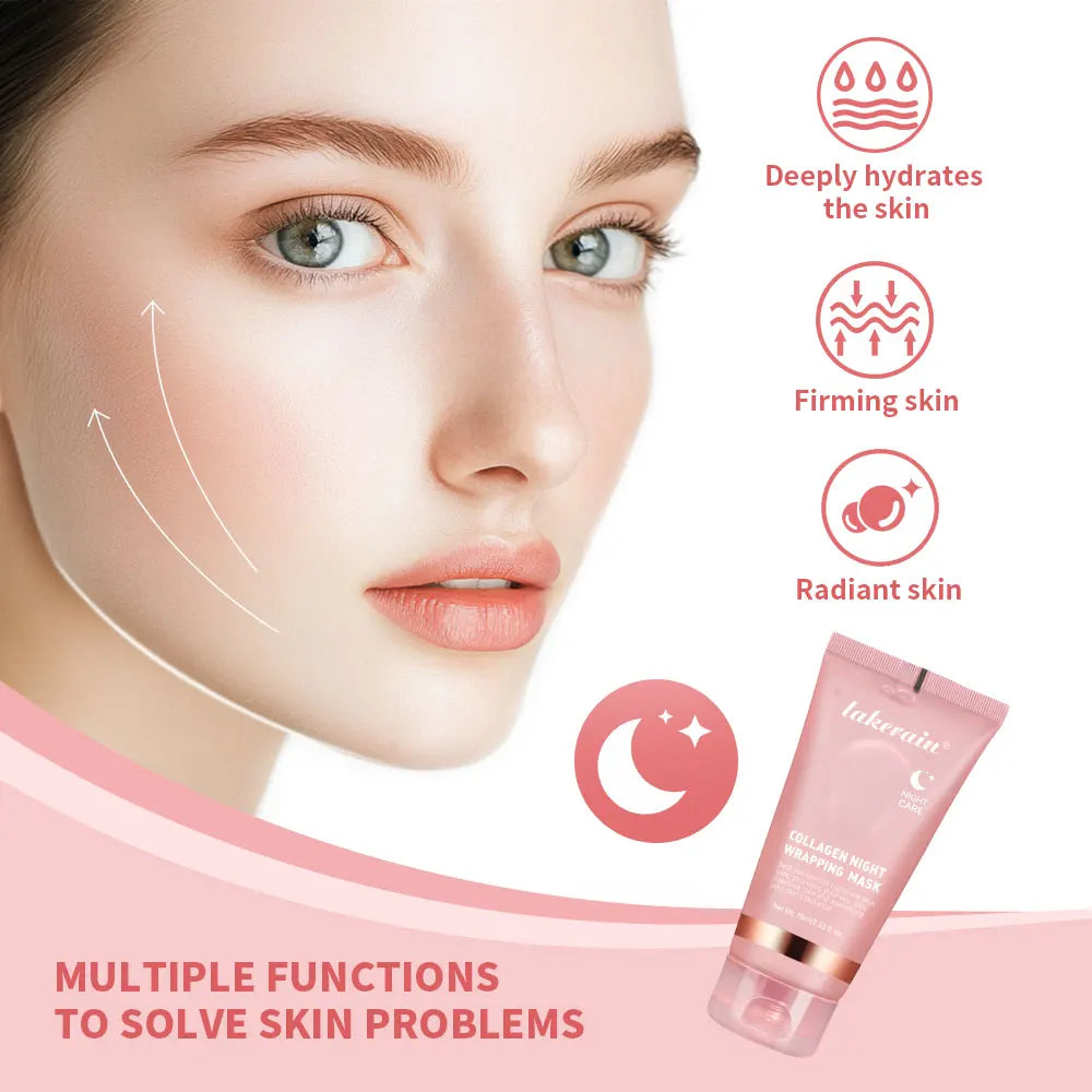 Selfika™ Collagen Night Wrapping Mask – Overnight Lifting & Deep Hydrating Peel-Off Mask (75ml)