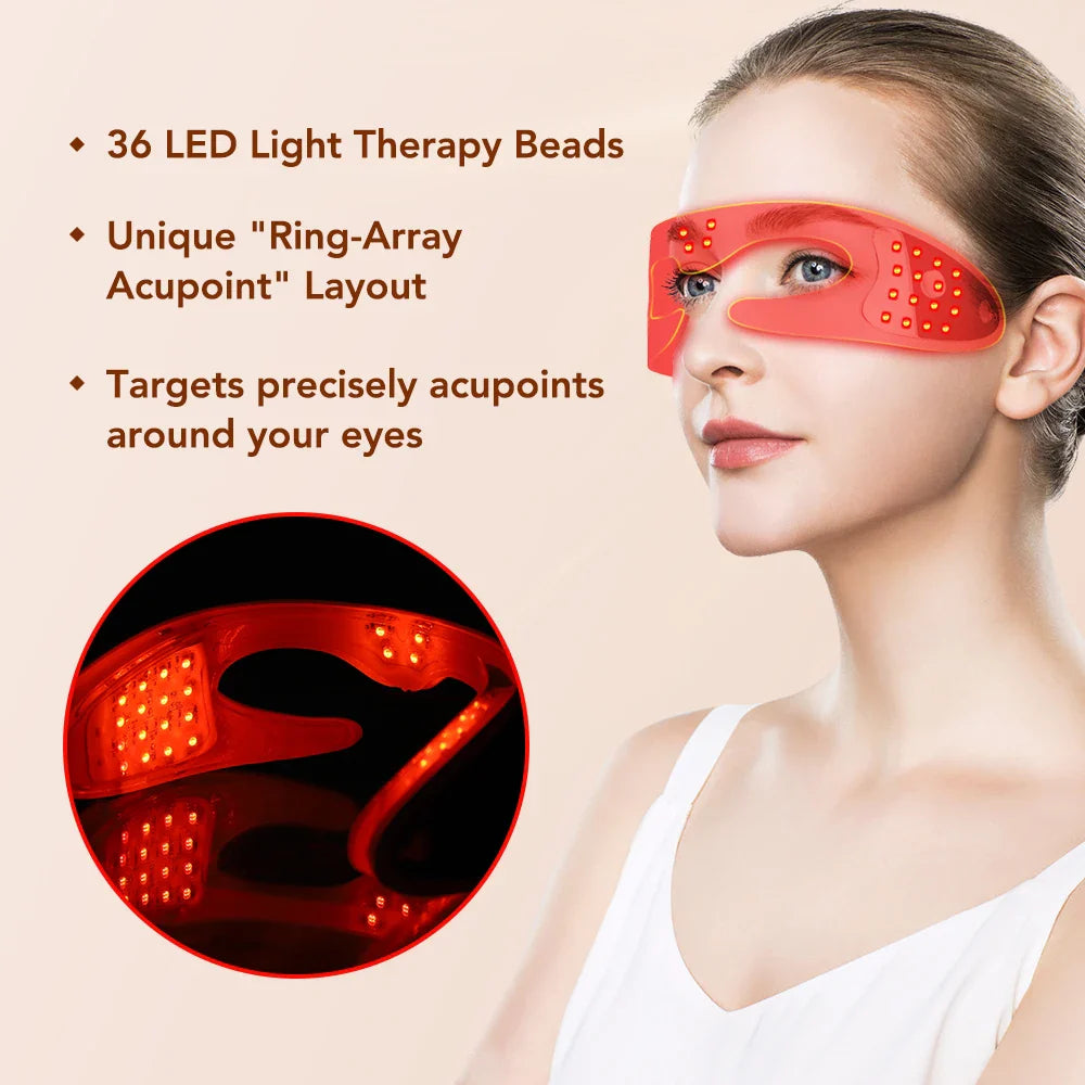 DearBeauty 3D Vibration Eye Massager with LED Light Therapy and 3 Relaxation Modes