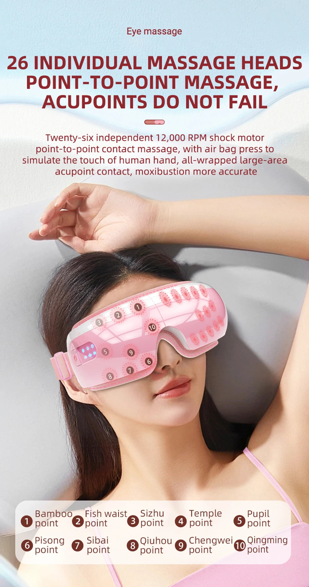 SMVP Electric Eye Massager with Air Bag Compression and Hot Compress for Relaxation
