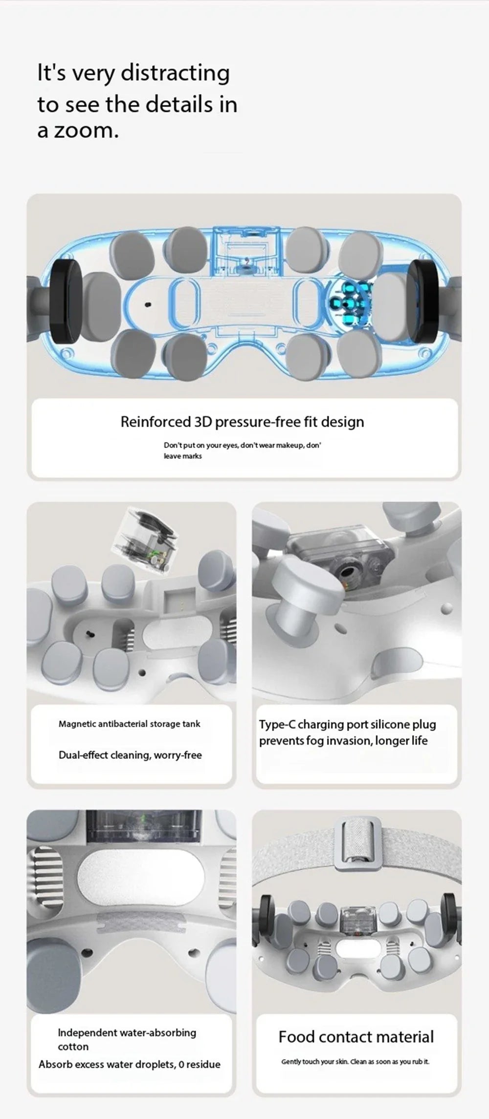 vilnason Advanced Nebulization Eye Massager – Hot and Cold Mist, Vibration, Bluetooth Music Relaxation Device