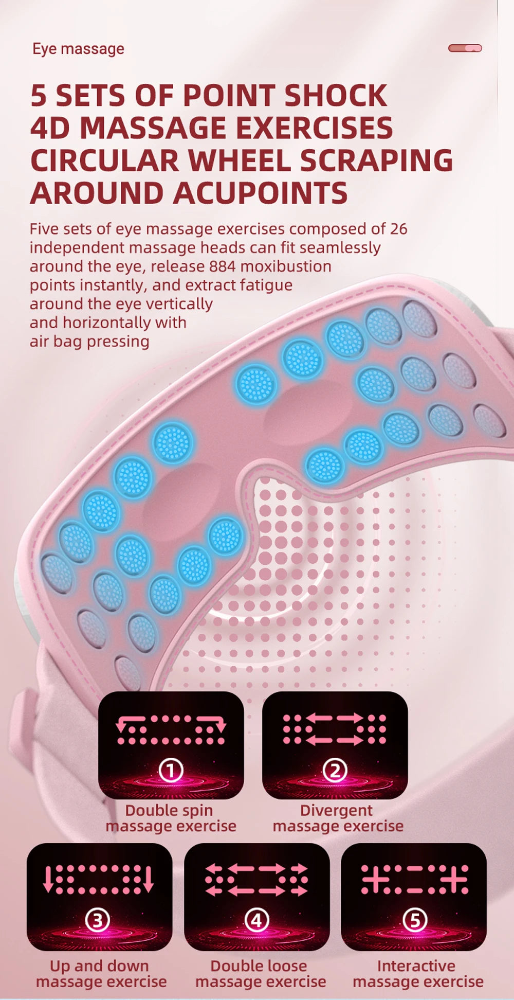 SMVP Electric Eye Massager with Air Bag Compression and Hot Compress for Relaxation