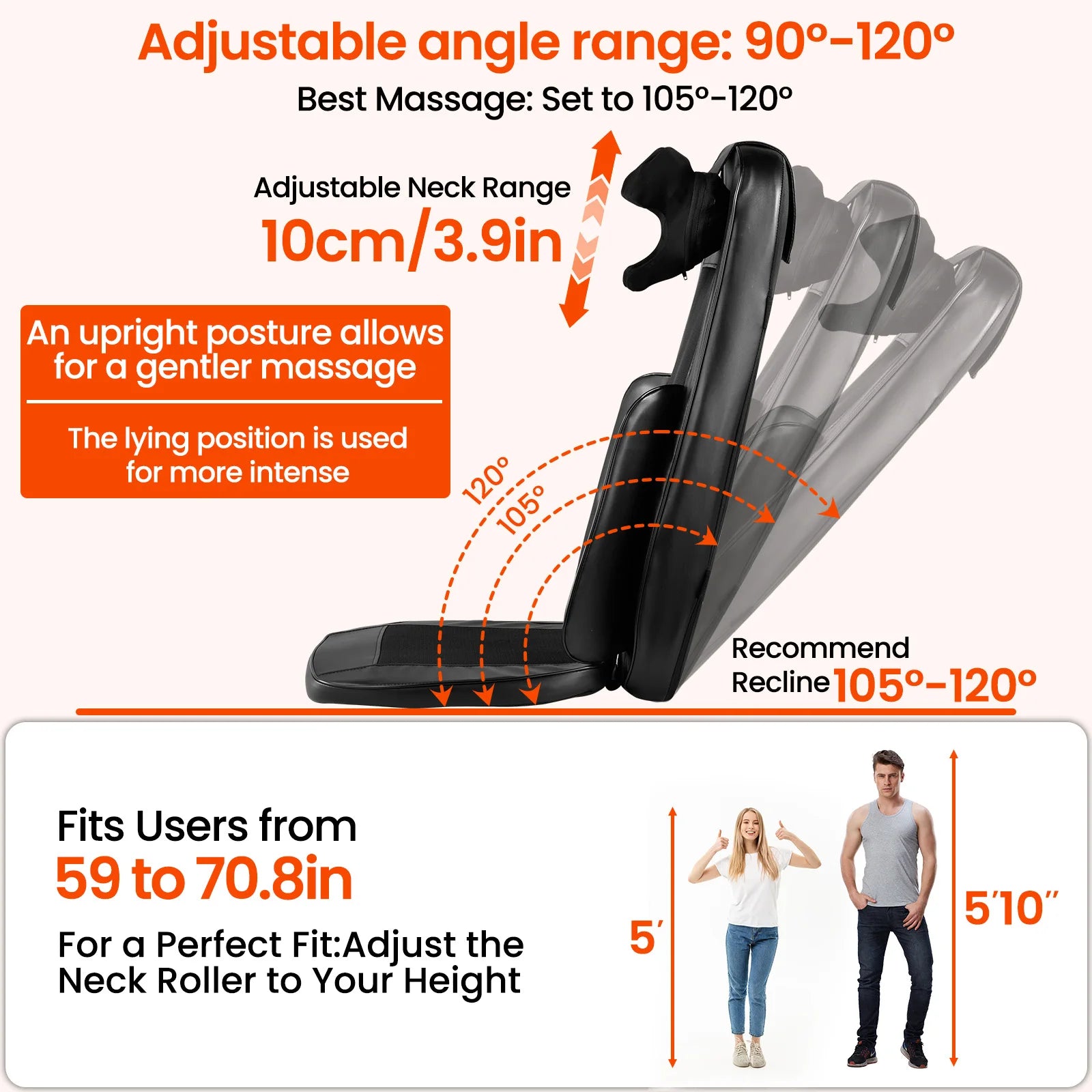Selfika™ Full Back Massager Cushion with Heat
