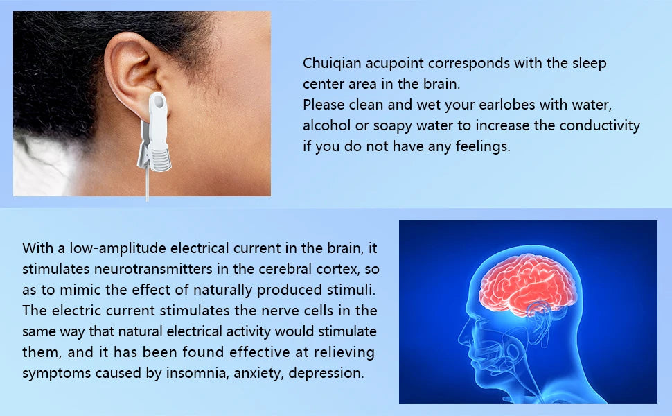 Generic Portable CES Stimulation Sleep Aid Device – Hand-held Relaxation Helper for Restful Sleep