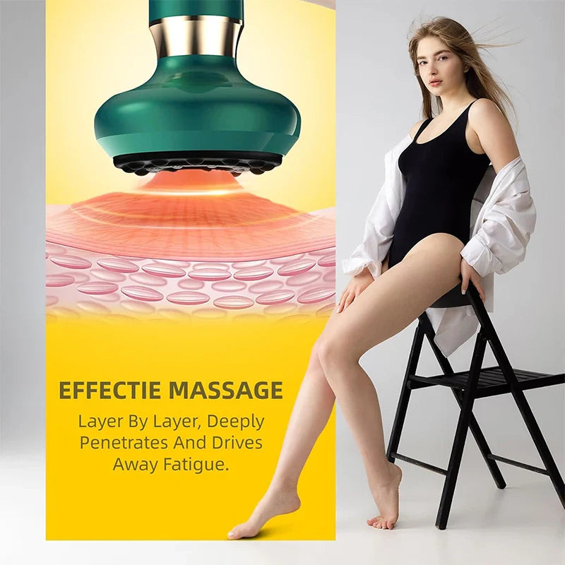 KEMOKO Electric Cupping & Gua Sha Massager – Vacuum Suction, Infrared Heat, 12-Level Adjustable