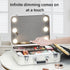 Selfika™ Professional Makeup & Jewelry Organizer – Rechargeable 3-Color LED Mirror Box with Hasp Closure