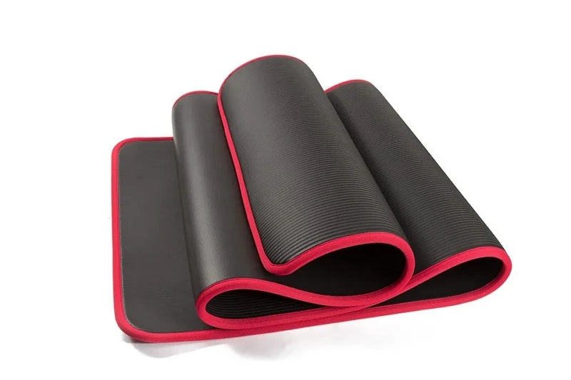 Selfika™ 10mm Extra-Thick Yoga Mat – High-Resilience Anti-Slip NBR Exercise Mat for Beginners, Pilates & Home Workouts