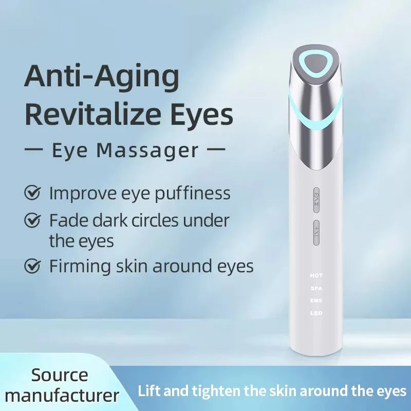 vilnason Wireless EMS Microcurrent Eye Massager Pen – LED Light, Heated, Anti-Wrinkle Appearance