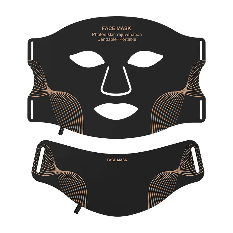 UBilli Wireless 7-Color LED Face & Neck Mask – Red Light Therapy, Anti-Aging Appearance, Home Use