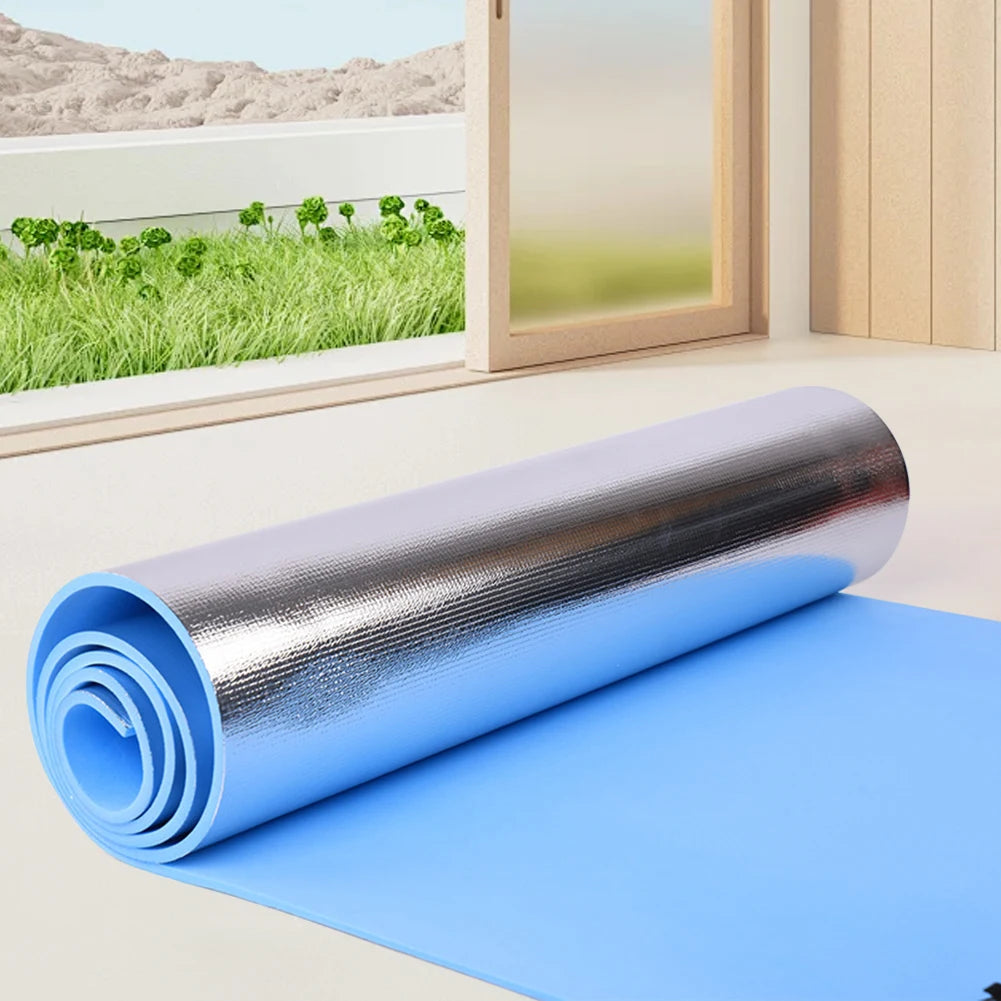 Selfika™ Thickened EVA Yoga Mat – Waterproof Aluminum Membrane Exercise Mat for Fitness, Camping & Outdoor Use (1800x500mm)