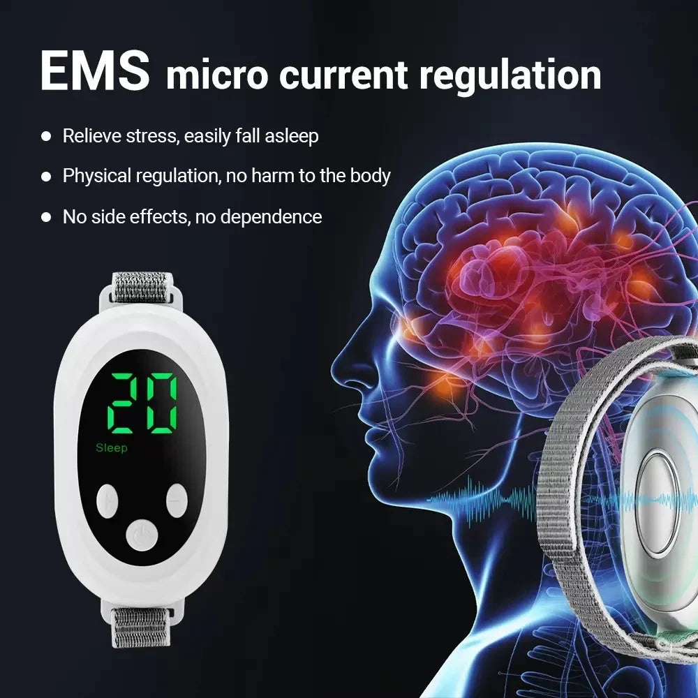 Generic Microcurrent/EMS Sleep Aid Device – Palm Pulse Massager, Handheld Relaxation Helper