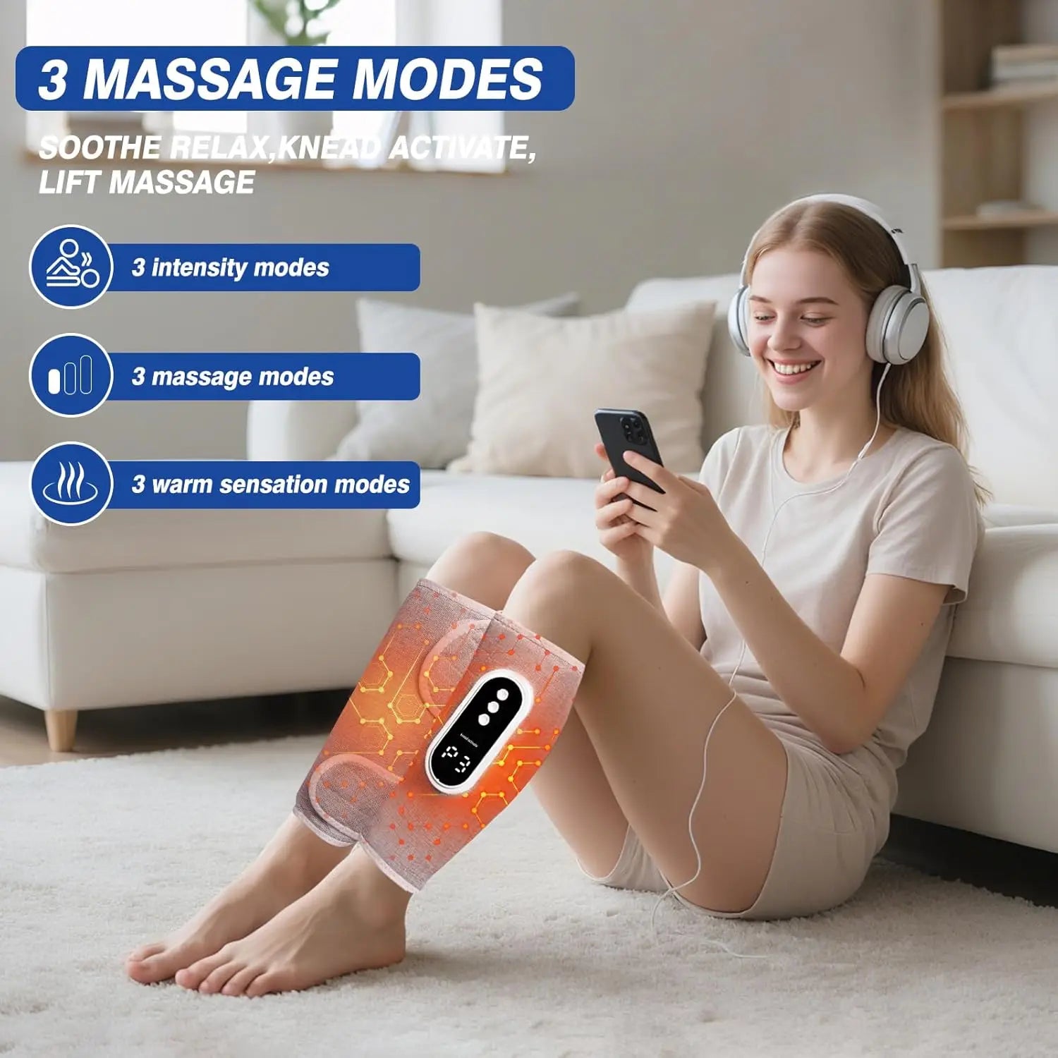 Selfika™ Air Compression Heated Calf Massager