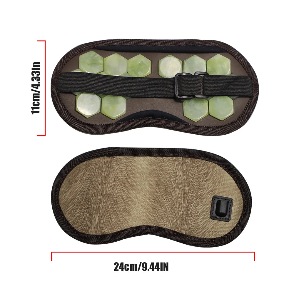 VamsLuna Electric Jade and Tourmaline Heating Eye Mask for Hot Compress Relaxation
