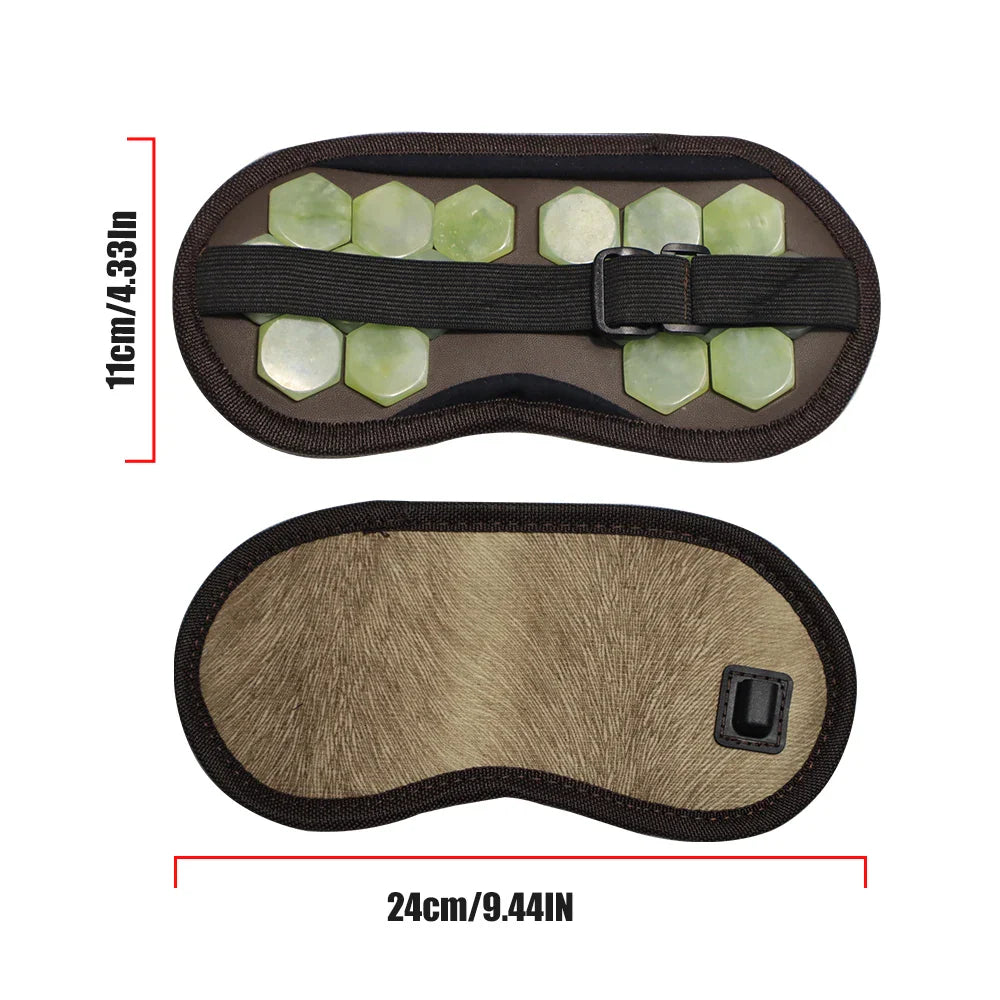 VamsLuna Electric Jade and Tourmaline Heating Eye Mask for Hot Compress Relaxation