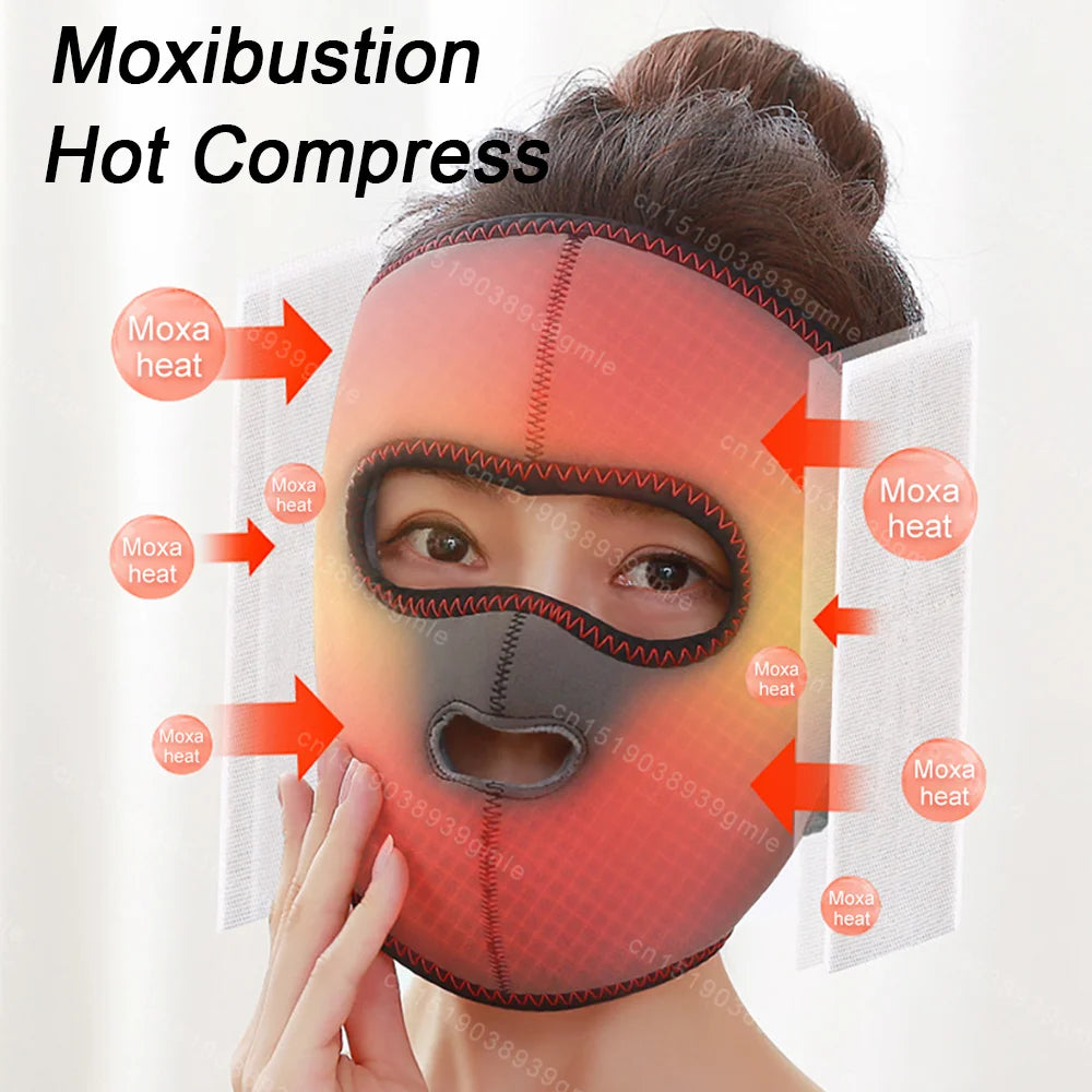 Electric Thermal Facial Recovery Mask with Hot Compress and Moxibustion Therapy