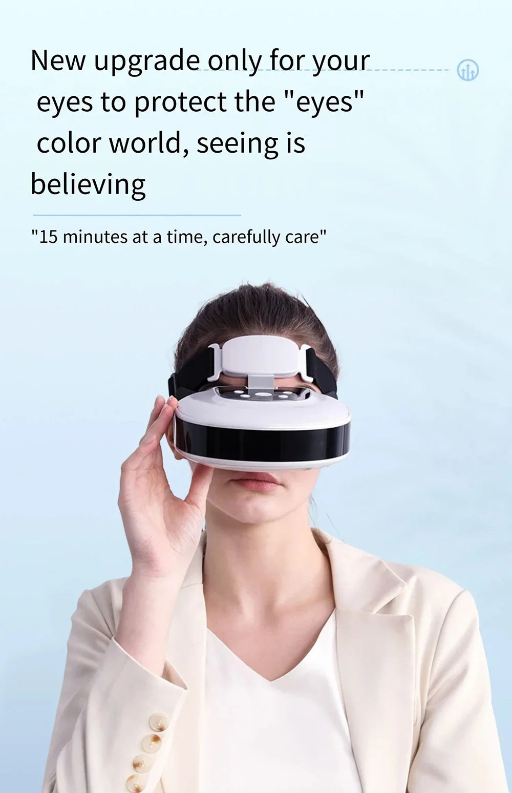 vilnason 48D TENS Electric Eye Massager – Heating, Vibration, Dark Circle Appearance & Fatigue Relief Aid