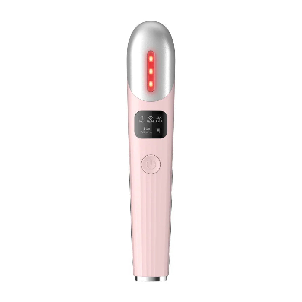 miitina EMS Microcurrent Facial Wand – Red Light, Heat, Vibration, Anti-Wrinkle Appearance, USB Rechargeable